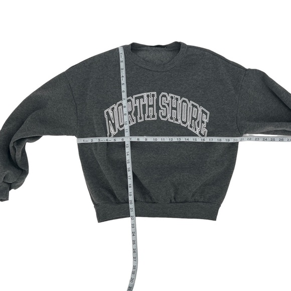 SHEIN Gray Long Sleeve Fleece Lined Hawaii Sweatshirt Size Large Women’s - Picture 4 of 5